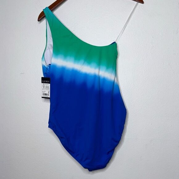 Lauren Ralph Lauren Cabana Ombre One
Shoulder One-Piece Size 12 - Picture 5 of 7